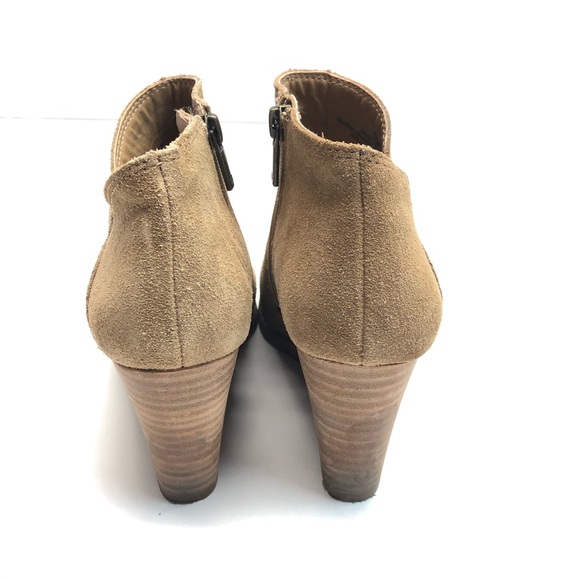Lucky Brand Yakeena Boot Wedge Heel Suede Boho Bootie Shoe - Picture 6 of 6